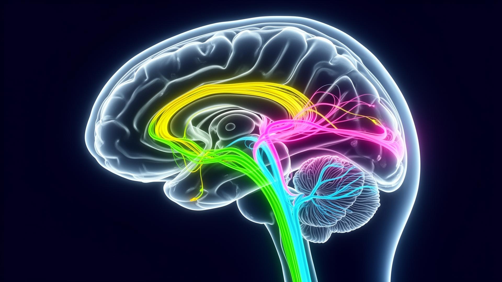 The four major dopamine pathways: mesolimbic, mesocortical, nigrostriatal and tuberoinfundibular.