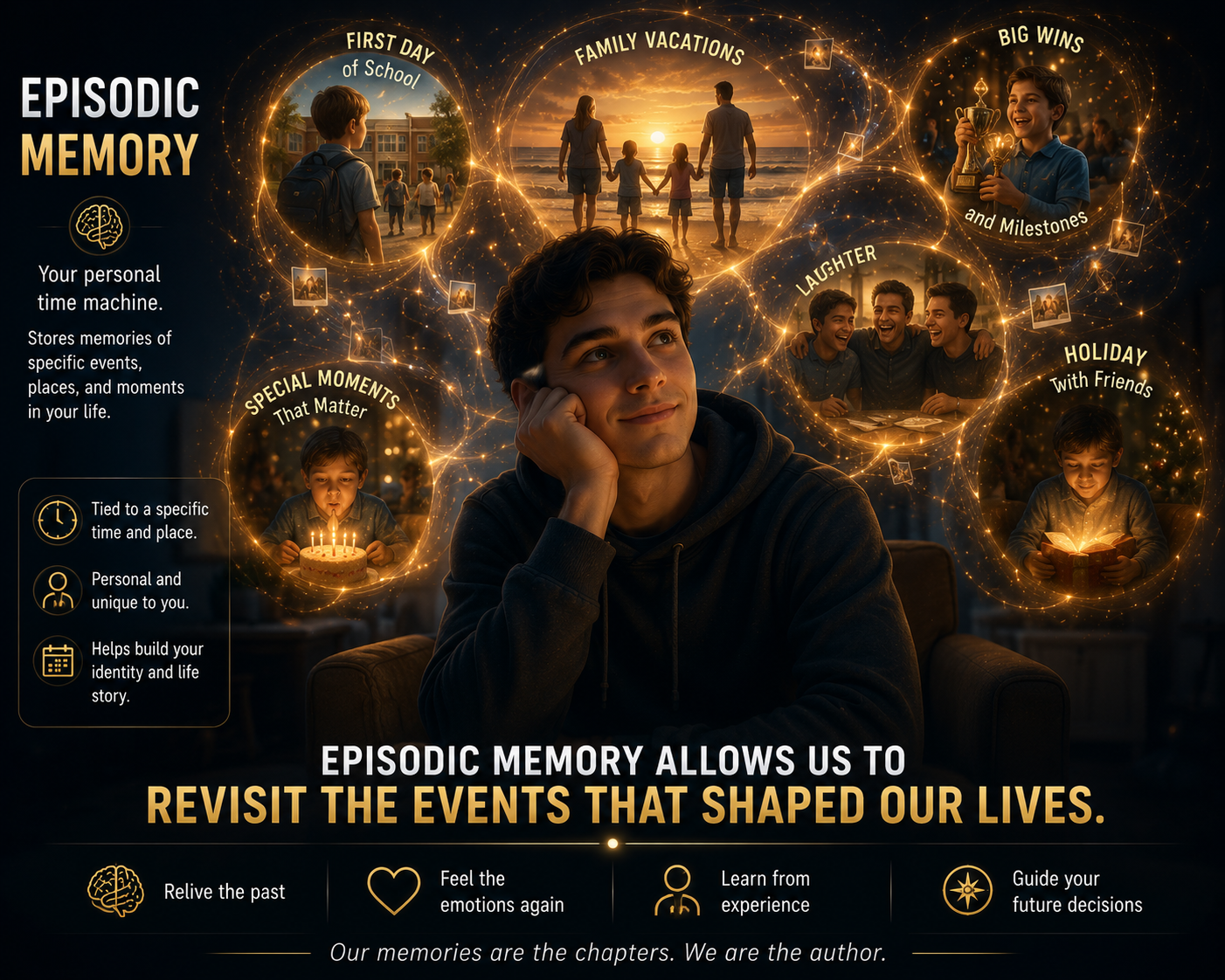 Episodic memory allows us to revisit the events that shaped our lives.