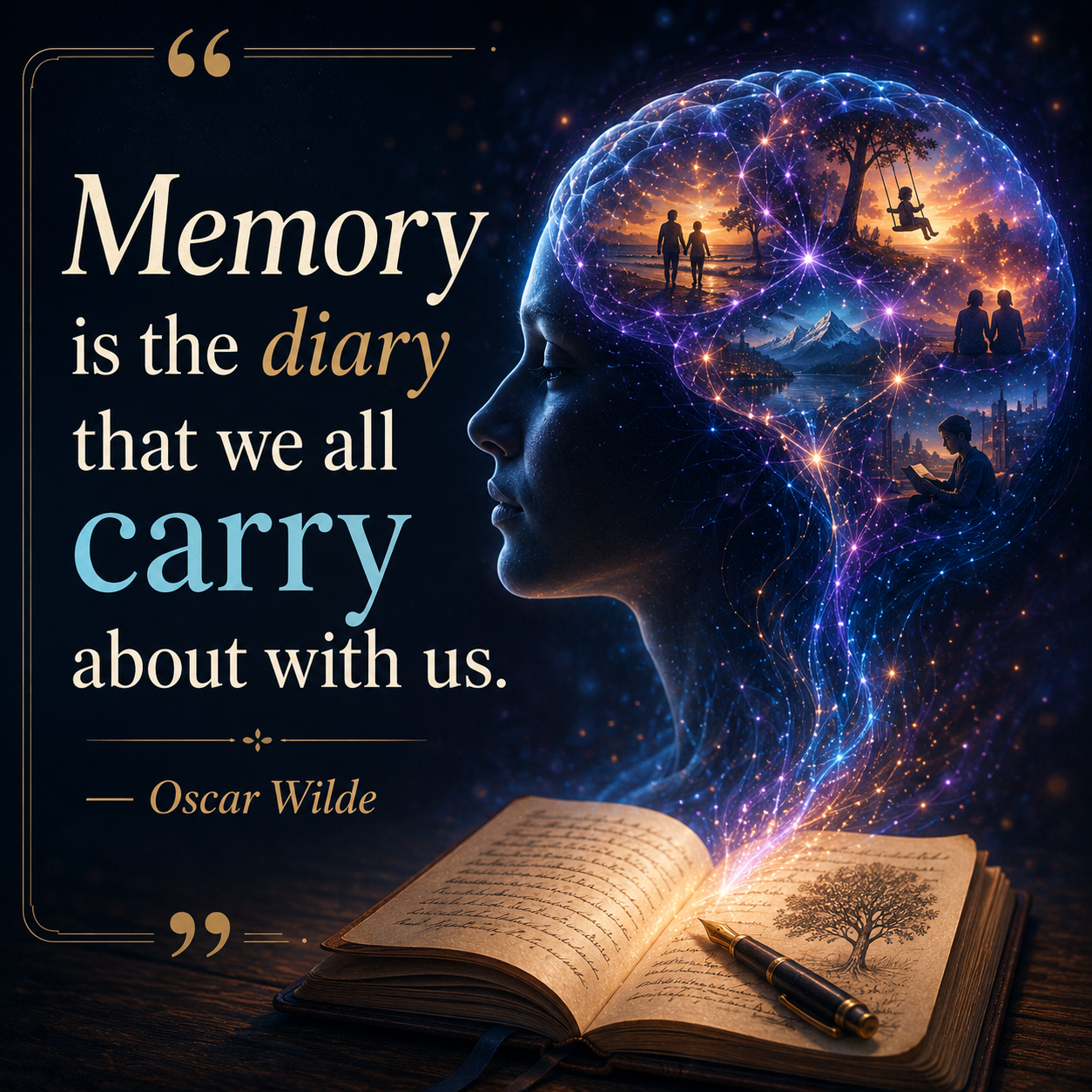 “Memory is the diary that we all carry about with us.” — Oscar Wilde